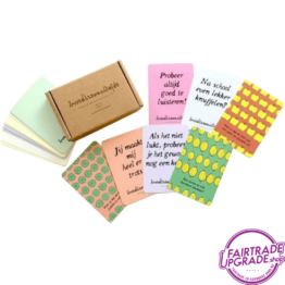 Broodtrommel liefde kaartjes set FairtradeUpgrade