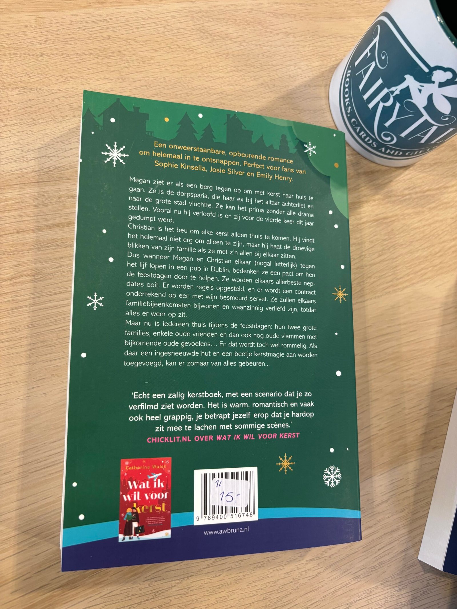 Ingesneeuwd met kerst achter