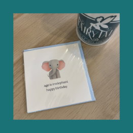 Age is irrELEPHANT - Cosi Kaarten bij FairyTale books cards and gifts