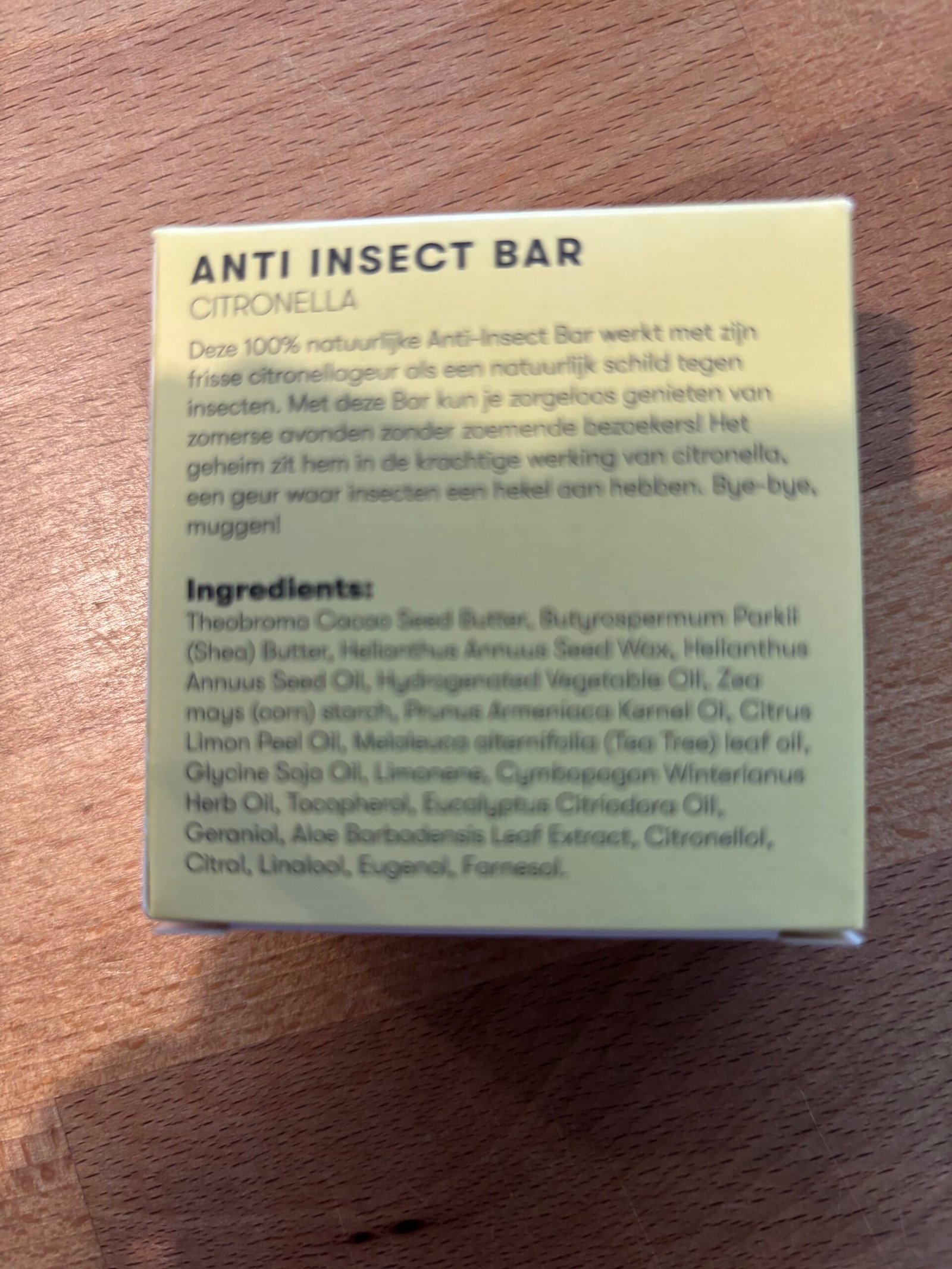 Anti Insect Bar Citronella - Shampoobars Bij FairyTale books cards and gifts Anti Insect Bar Citronella - Shampoobars Bij FairyTale books cards and gifts